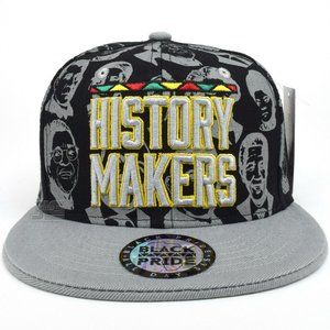 Gray Black History Makers Snapback Hat Cap